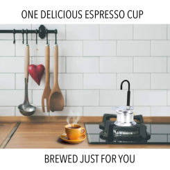 Single Tube  Pot Italian Coffee Maker Practical Rust  1 Cup 50ML Lightweight Works Fast for Outdoor Parties