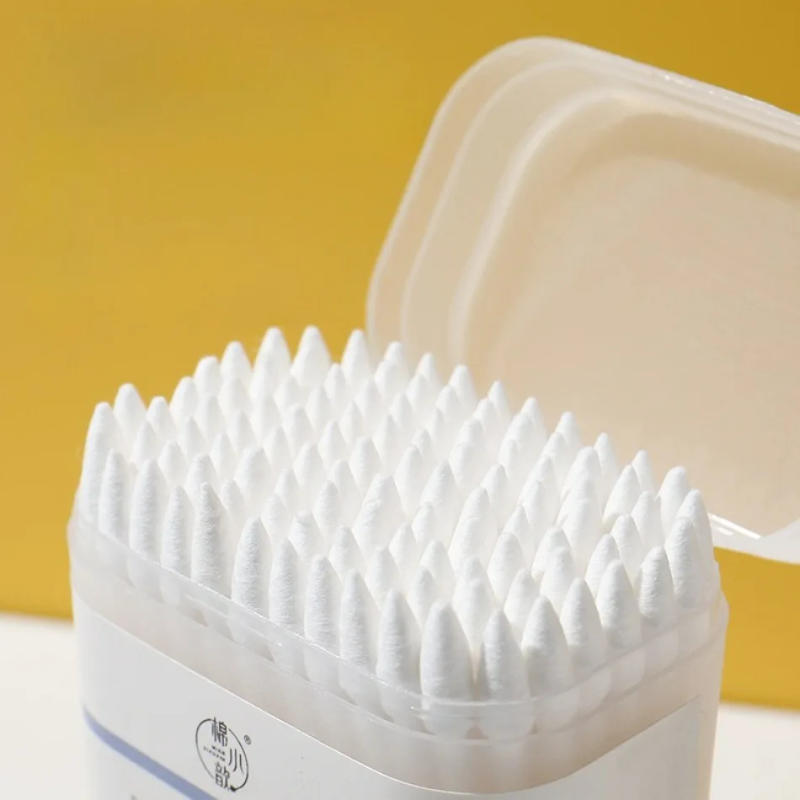 Description Picture 5 of item100Pcs Per Box Color Makeup Remover Eyeliner Cleaner Double-ended Spiral Pointed Cotton Swabs