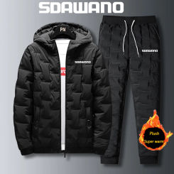 2024 NEW Fishing Trousers Hiking Coat Winter Keep Warm Fishing Jacket Plus Velvet Windproof Pants Waterproof Outdoor Jacket