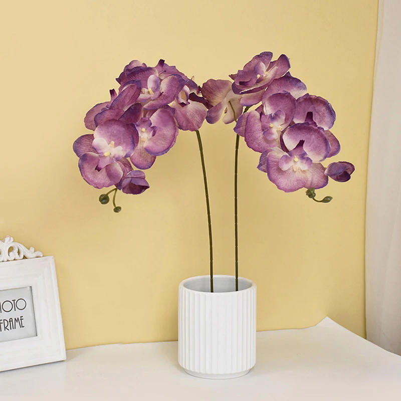 Description Picture 2 of itemArtificial Butterfly Orchid Flowers for Home Room Garden Decoration DIY Wedding Bouquet Real Touch Silk Phalaenopsis Fake Plant