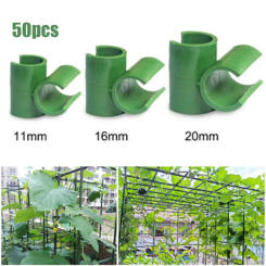 50pcs Plant Trellis Connector Clip Stake Clips For Fixed Garden Frame Rod Plant Grid Connector Fixing Clip