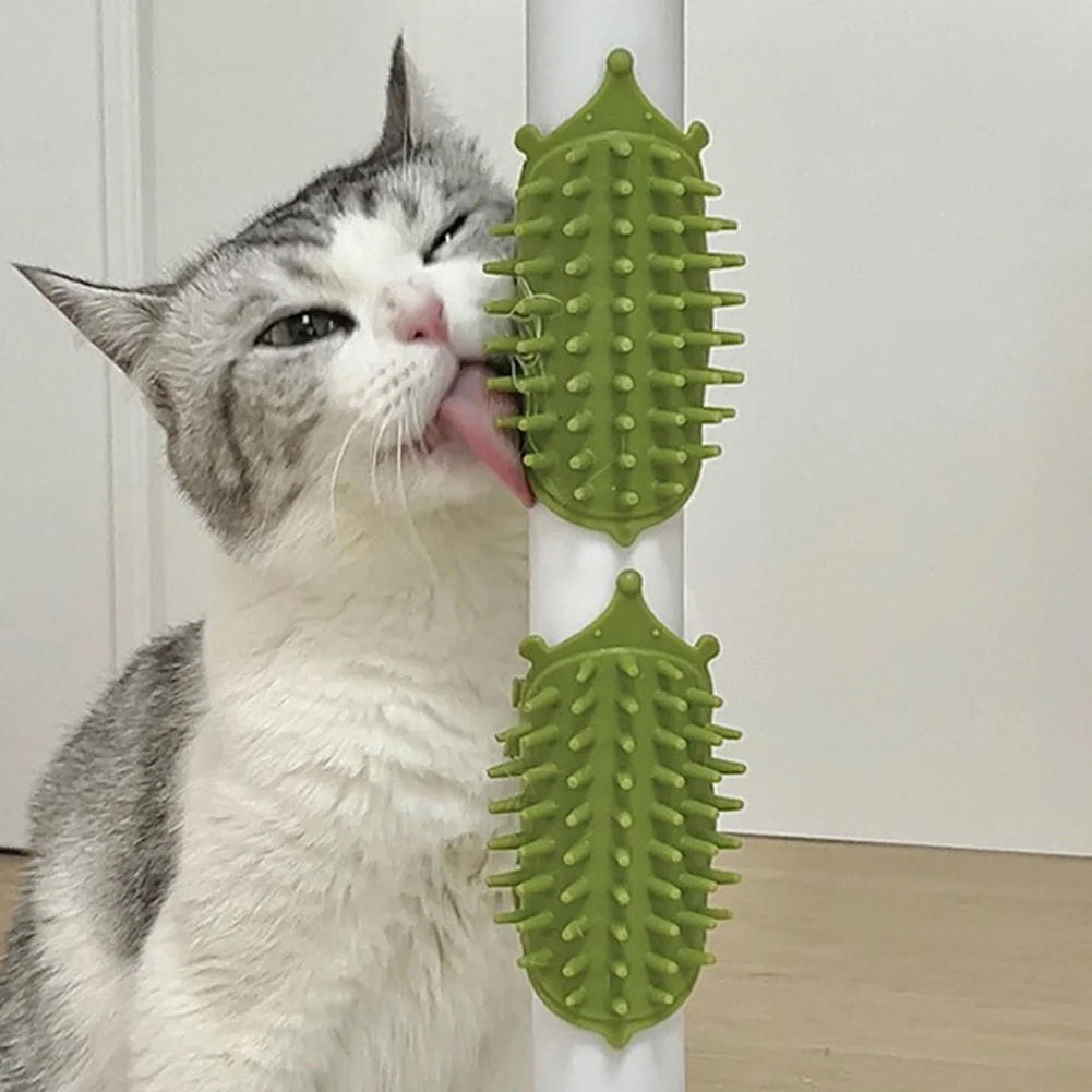 Description Picture 3 of itemCat Self Grooming Scratcher Table Legs Protector TPR Cat Cheek Massager Removable Cat Grooming Brush Space-Saving Cat Accessory