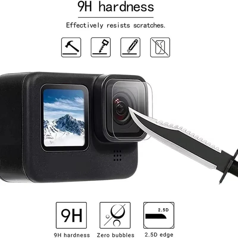 Description Picture 6 of itemTempered Glass Screen Protectors for GoPro Hero 13 12 11 10 9 Camera Lens Glass Protective Films 9H Hardness Full Coverage Films