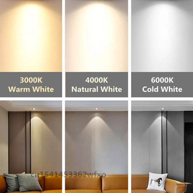 Description Picture 5 of itemDimmable LED mini downlight Spotlight COB embedded sky light AC85-265V Seiko aluminum household commercial lighting