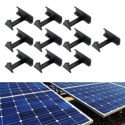 10Pc PA66 Solar Panel Water Drainage Clips PV Modules Cleaning Clips 30 35 40mm For Water Drain Cleaning Solar Power Parts-Black