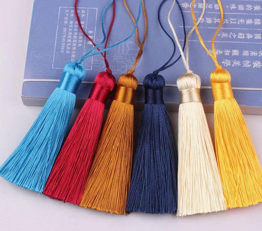 Description Picture 6 of item10pcs Silk Tassel Fringe Sewing Bang Tassel Trim Key Tassels For DIY Jewelry Making Home Curtain Craft Decor Accessory Tassels