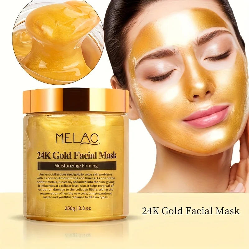 Description Picture 2 of itemMELAO 24K Gold Face Mask Beauty Facemask Skin Remove France Golden Collagen Facial Moisturizing Masks