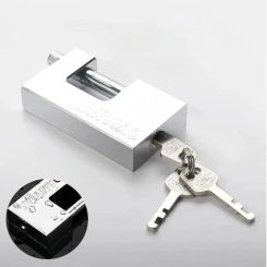 High Security Heavy Duty D-Shaped Padlock with 3 Keys Rust-proof Steel Lock for Garage Door Containers Gates and Warehouses