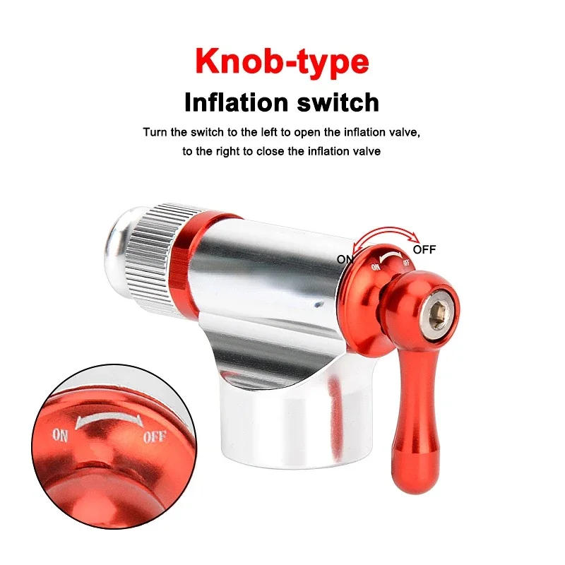 Description Picture 6 of itemAlloy Bike Tire Air CO2 Pump Mini Cycling Bicycle CO2 Inflator Head With Insulated Sleeve Set without gas