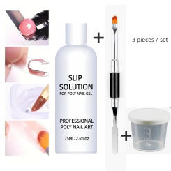 75ml Nail Slip Solution for Poly gel Extension UV Gel Extension Nail Art Manicure Design Tools