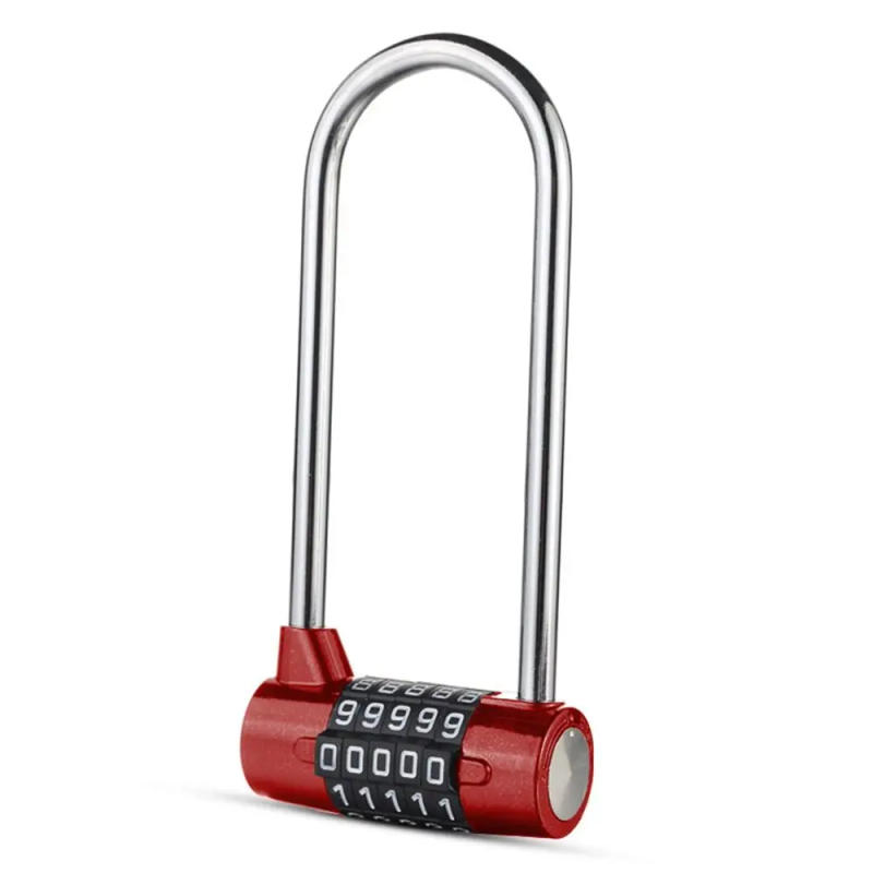 Description Picture 3 of item5 Digit Combination Lock Lengthened Shackle Lock Outdoor Travel Suitcase Password Padlock Security Tools Practical Home Hardware