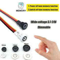 10mm 16mm Smart Home Touch Sensor Button Dimmable Controller Switch for DC5V 12V 24V Smart Home Led Tape LED Dimmer Controller