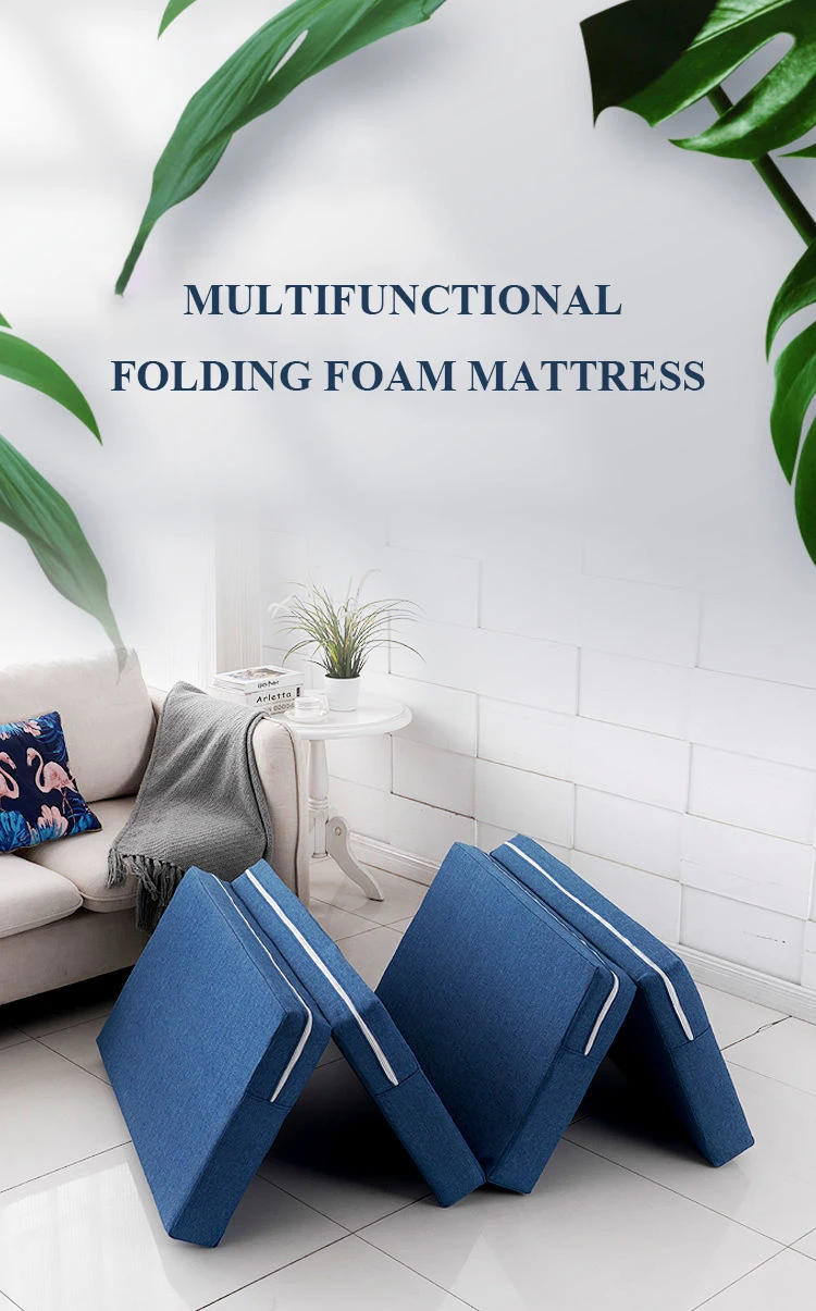 Description Picture 2 of itemSingle Memory Foam Folding Mattress Foldable Tatami Yoga Mat for Floor Sleeping School Office Lunch Break Portable Mattresses