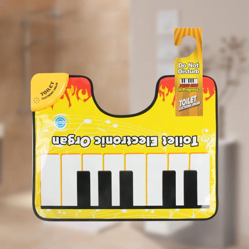 Description Picture 6 of item1/2pcs Toilet Piano Mat Novelty Potty Piano Sounding Carpet Bathroom Funny Toe Music Keyboard Toilet Floor Mat for Bathroom Rug