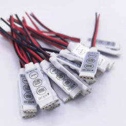 50Pcs DC 5V-24V 12A 3Keys Mini LED RGB Controller Dimmer Driver For RGB 5050/3528/2835/5730/5630/3014 SMD LED Strip Lights