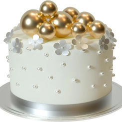 20 Pcs Gold Ball Cake Topper Decorations - Mini Balloons Cake Picks with Sticks for Cake Decorating, Party Supplies