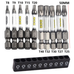 1/4" Screwdriver Bit Set Magnetic Impact Cross Hexagonal Torx With Bit Holder Kit Hexagonal Handle Screwdriver Tool