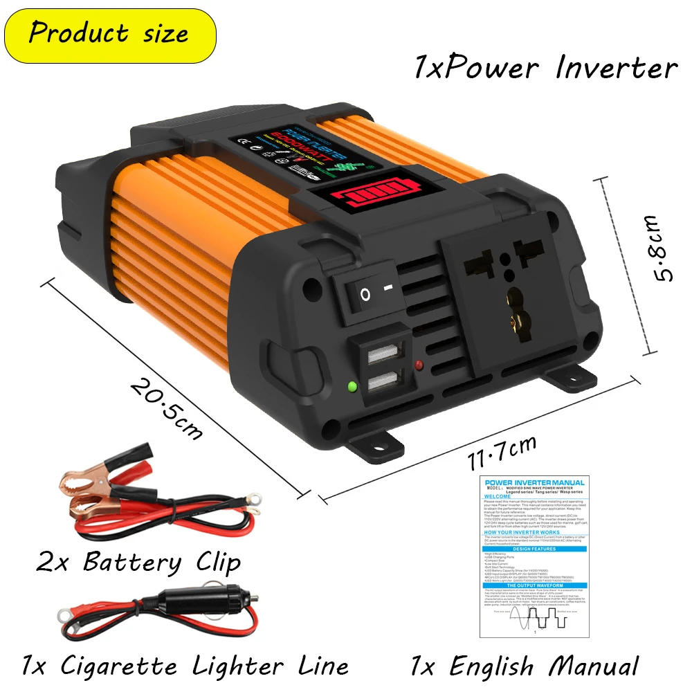 Description Picture 3 of item300W18V Solar Power Panels 6000W 12V220V/110V Group Inverter 30A Controller Solar System Solar Electric Generator Car Camping RV