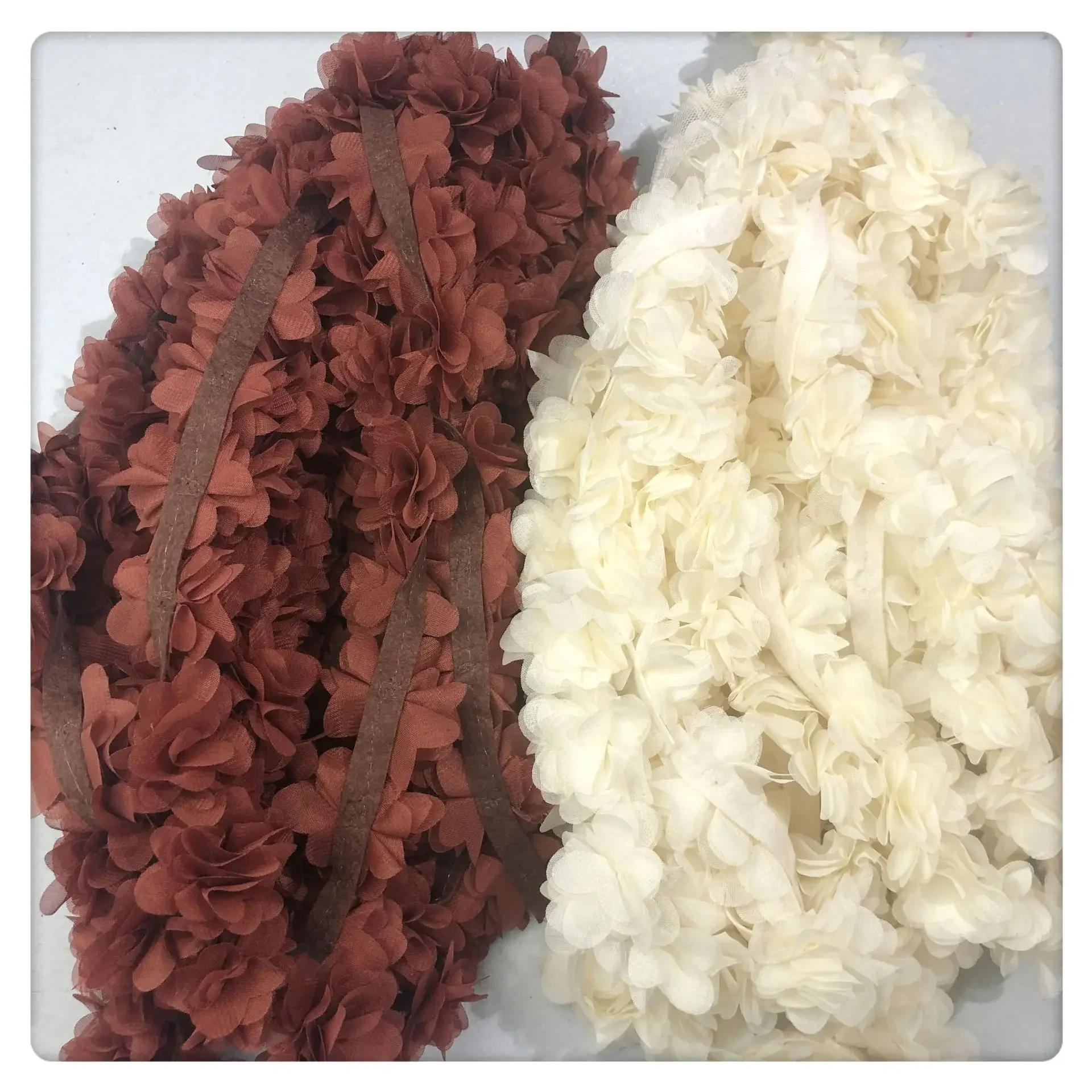 Description Picture 6 of item(1 meter) Chiffon lace fabric Webbing Decoration flower gift crafts Non-woven fabrics base