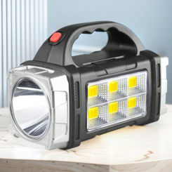 Portable Lightweight Searchlight USB Rechargeable IP44 Waterproof Outdoor Solar Torch Light Camping Lantern for Hiking