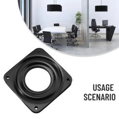 Brand New Hollow Turntable Black Galvanized Sheet Heavy Duty Metal Plate Desk Table Swivel Turntable 1PCS Degree