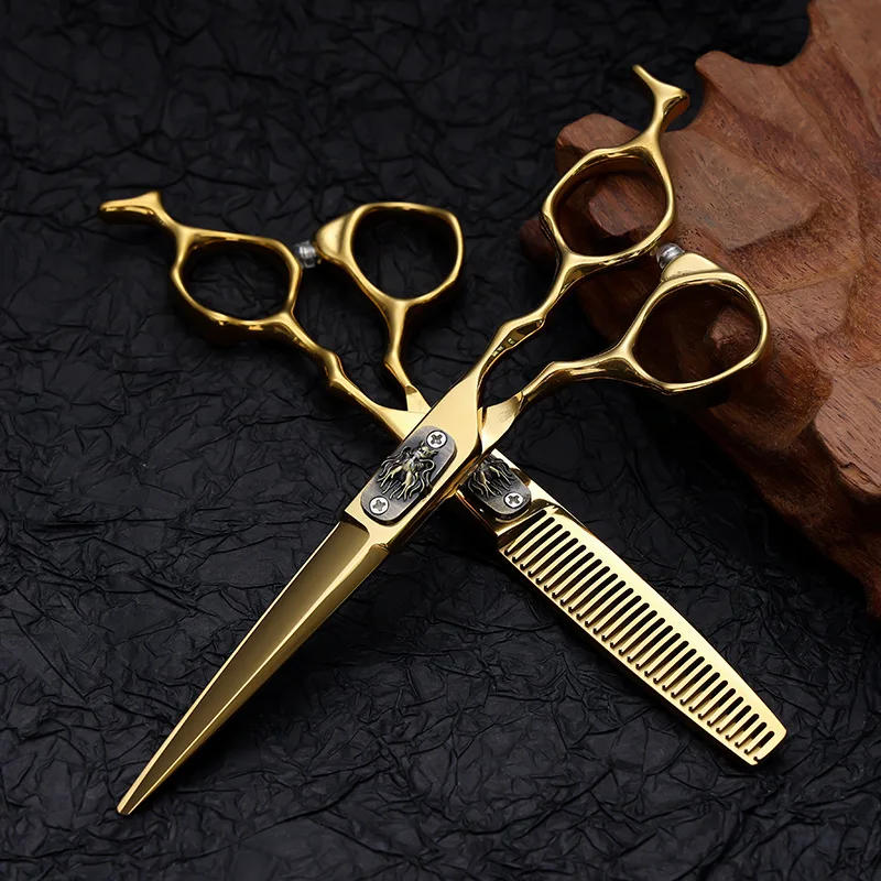 Description Picture 5 of itemBarber Scissors Hair Scissors Professional Salon 6.0 Hairdressing CuttingThinning Shears Set