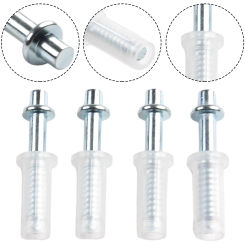 4PCS New Top Guide Wheel Pivot Hinge Nylon Plastic Rust-resistant Silver White Bifold Cabinet Door Laundry Rooms