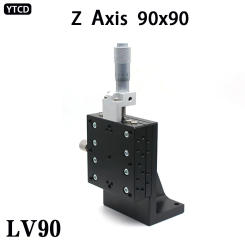 Z Axis 90*90mm LV90 Sliding Table Manual Displacement Vertical-lift Fine Tuning Platform Cross Roller Guide Linear Stage Slidin