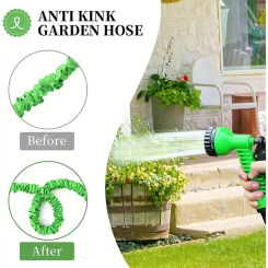 25FT~200FT Garden Hose Expandable Magic Water Pipes Home Garden Daily Watering Tools High-Pressure Car Wash Cleaning Water Gun