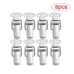 Mini Stainless Steel Cabinet Boxes Spring Loaded Latch Catch Toggle Clamp Hasp Lock For Chest Box Gift Suitcase Case Snap Lock