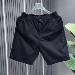2024 New Men's Summer Fashion Thin Casual Pockets Short Pants Male High Waist Straight Shorts Men Solid Color Sports Shorts K395
