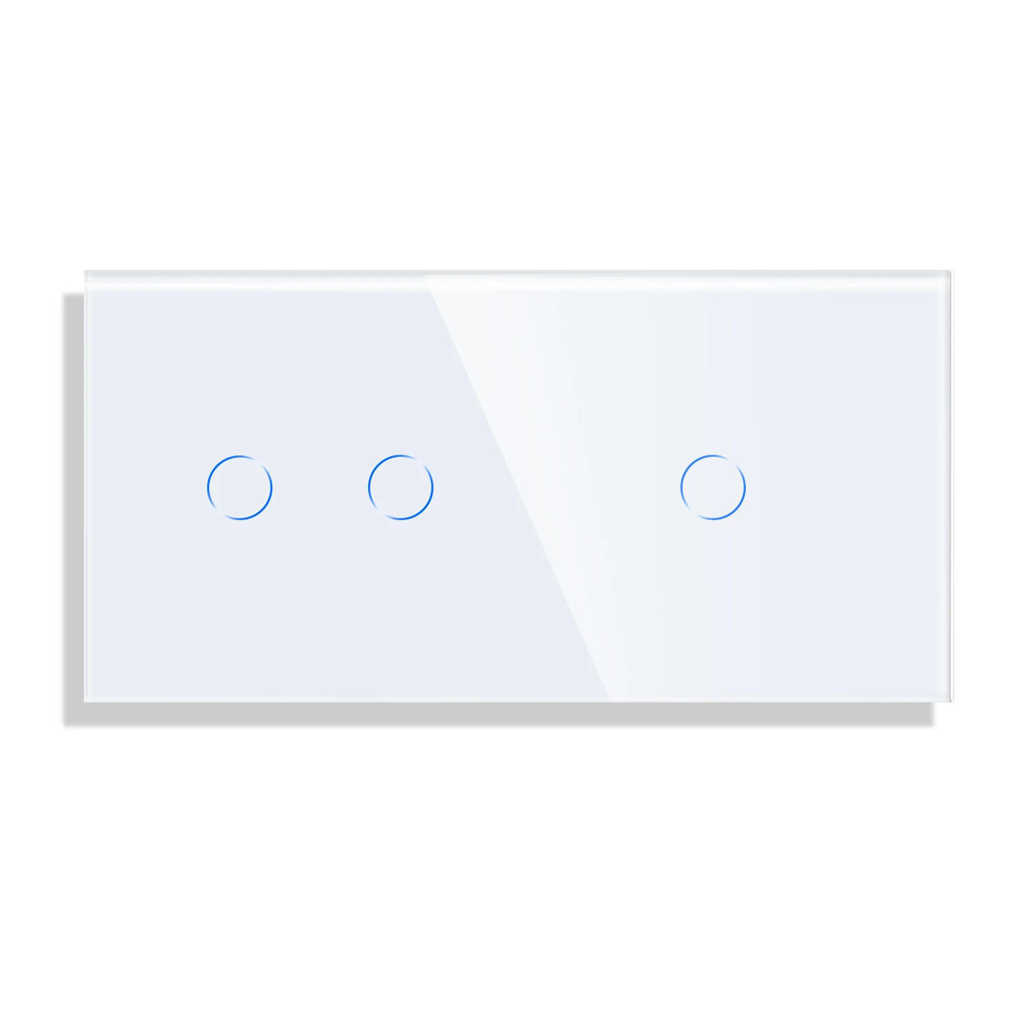 Description Picture 3 of itemDAJIMEI Only Crystal Glass Panel 158mm Pearl White Black 2/3/4/5/6 gang Glass Frame Wall Touch Switch Function DIY-Parts