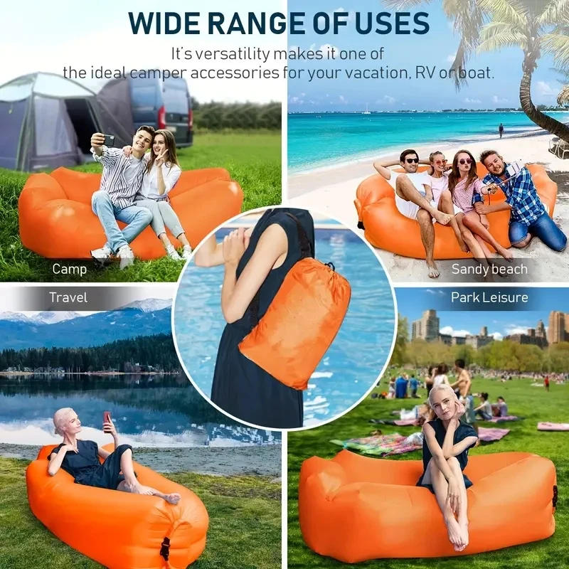 Description Picture 3 of itemSofa Outdoor Inflatable Sofa Beach Inflatable Sleeping Bag Foldable Inflatable Bed Camping Bed Air Mattress Camping Equipment