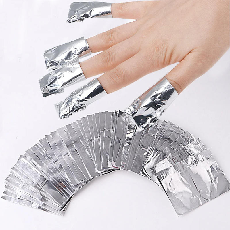 Description Picture 2 of itemTin Foil Armor Remover Cotton Aluminium Foil Nail Polish Remover Soak Off Acrylic Nail Wraps Remover Nail Art Manicure Tools