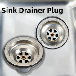Stainless Steel Sink Drain Disposer Plug Basin Drainer Waste Strainer Waste Basket Filter for Kitchen Bathroom Sink Accessories
