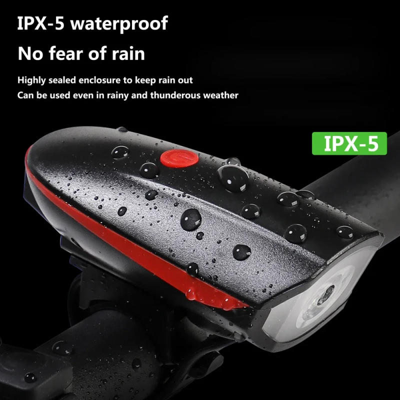 Description Picture 5 of itemBicycle Front Light with Electric Loud Horn Waterproof Bike Headlight USB Rechargeable Cycling Torch Lantern Electronic Bell