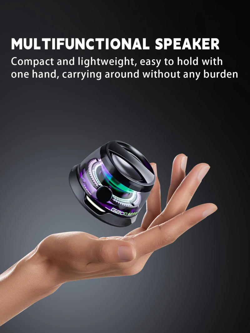 Description Picture 4 of itemG200 Portable Bluetooth Speaker RGB Lights Magnetic Speaker BT5.3 Mini Speaker 7 Hours Playback Magnetic Phone Stand Speaker