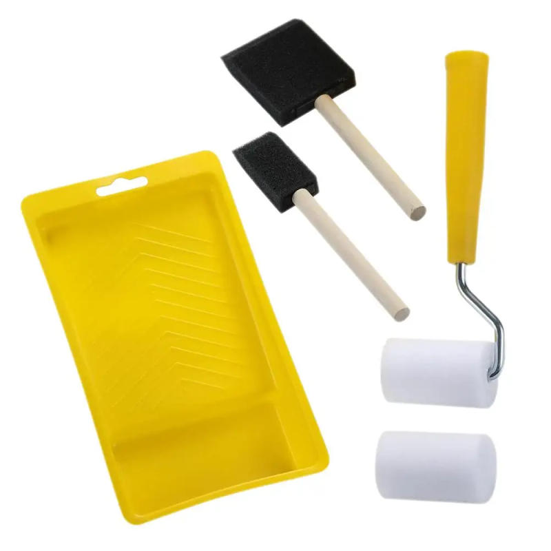 Description Picture 2 of itemSmall Paint Roller Set Mini Roller Edger Brush For Wall Painting With Paint Tray Interior Paint Brushes Painting Tools For Room