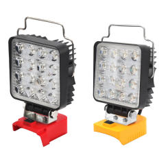 Portable LED Work Light for Milwaukee Dewalt  18v Battery 3800LM Cordless Flood Lights with Low Voltage Protection Emergency