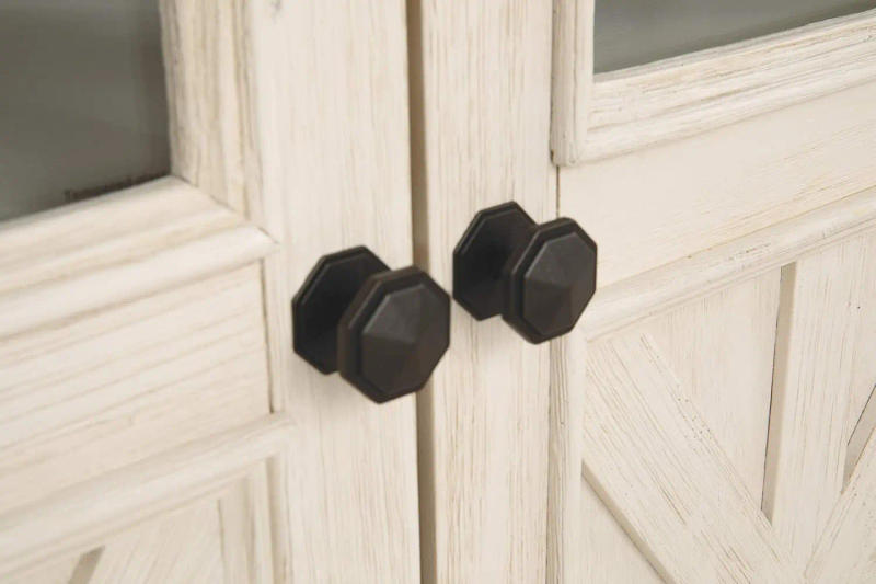 Description Picture 6 of itemBolanburg Farmhouse TV Stand Fits TVs up to 58" 2 Cabinet Doors and 4 Adjustable Storage Shelves Whitewash & Light Brown