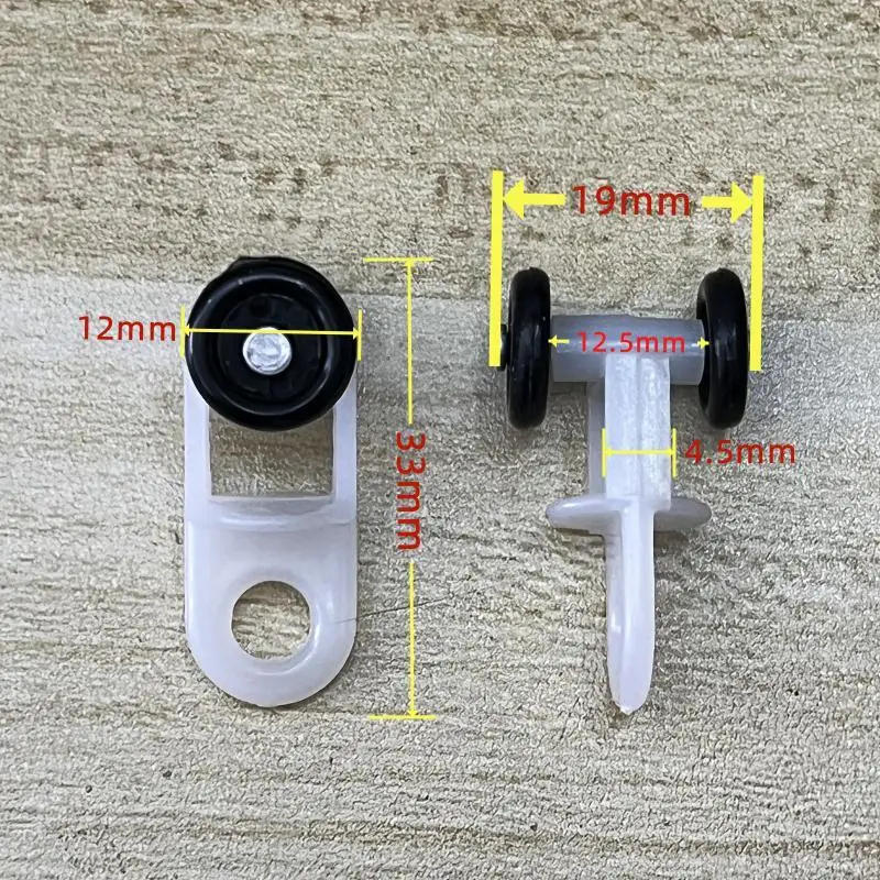 Description Picture 2 of item30PCS sodium sound-absorbing curtain track pulley hook universal old-fashioned roller curtain plastic accessories