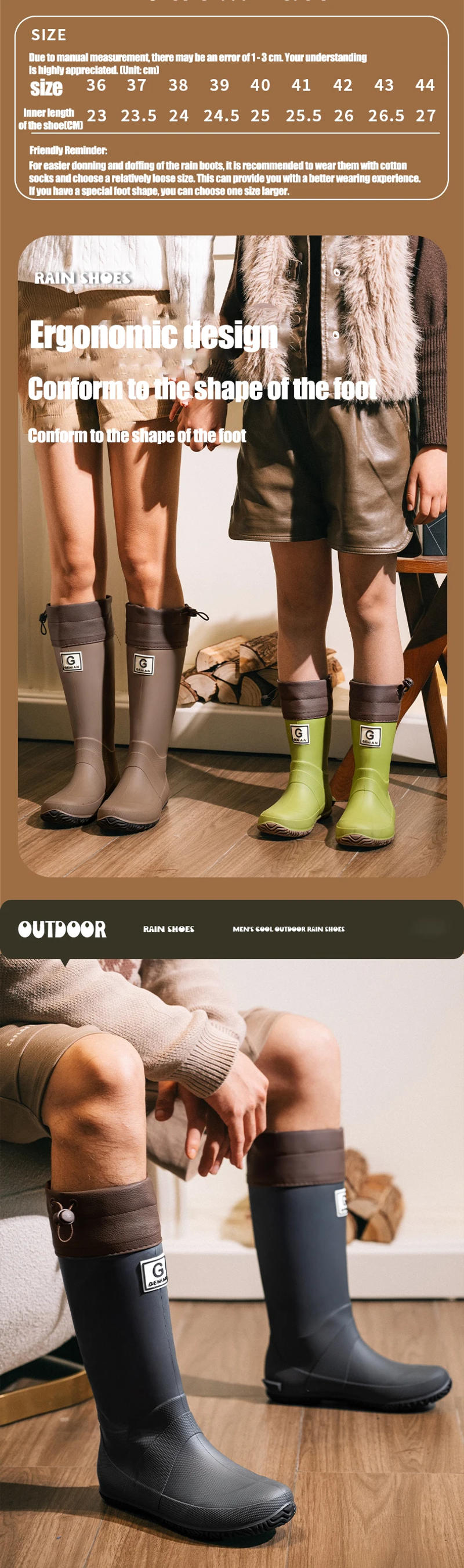 Description Picture 4 of itemSummer children buckle rain shoes girls fashion beautiful water shoes thick soles non-slip rain boots