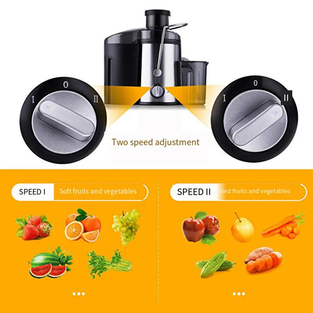 Description Picture 5 of item800W Electric Juicer, Healthy Food Machine for Whole Fruits and Vegetables with 2 Speeds for Easy Cleaning