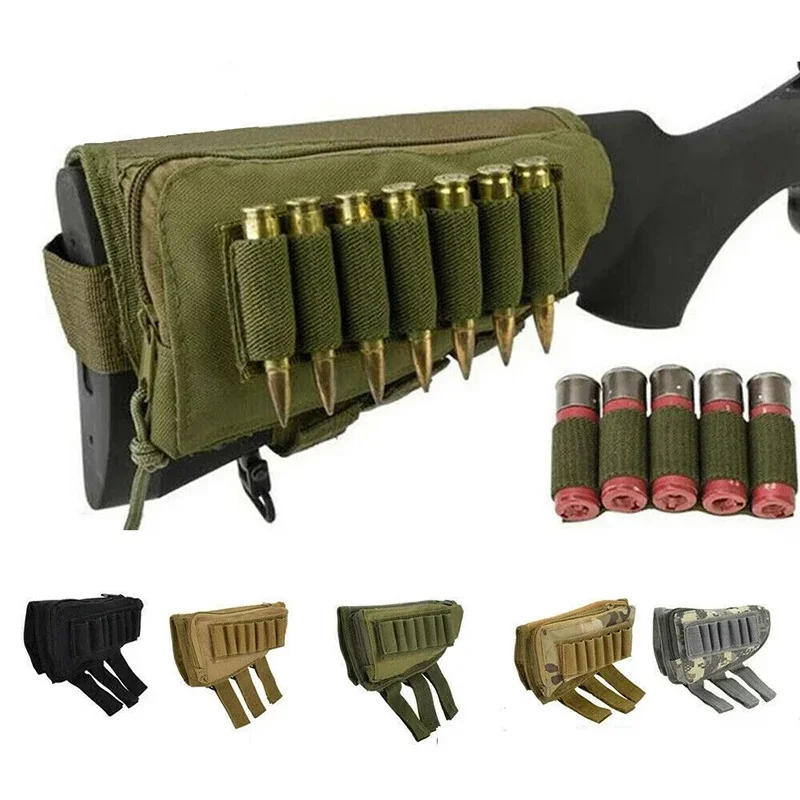 Description Picture 3 of itemTactical Rifle Shotgun Buttstock Cheek Rest Rifle Stock Ammo Shell Nylon Magazine Molle Pouch Holder Gun Accessories for Hunting