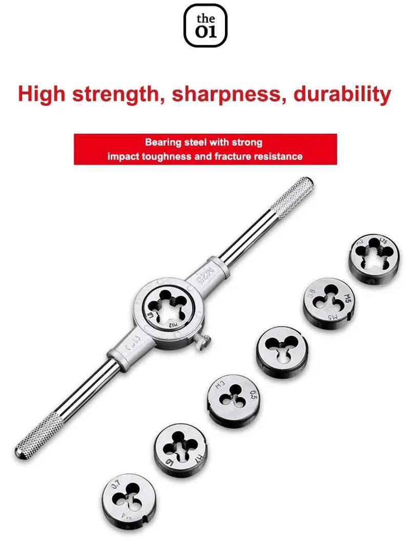 Description Picture 3 of itemSHAZAM M3-M12 Thread Tapping wrench Set Screw Taps Wrench Hand Use Drill Bits Threading Hardware Tools