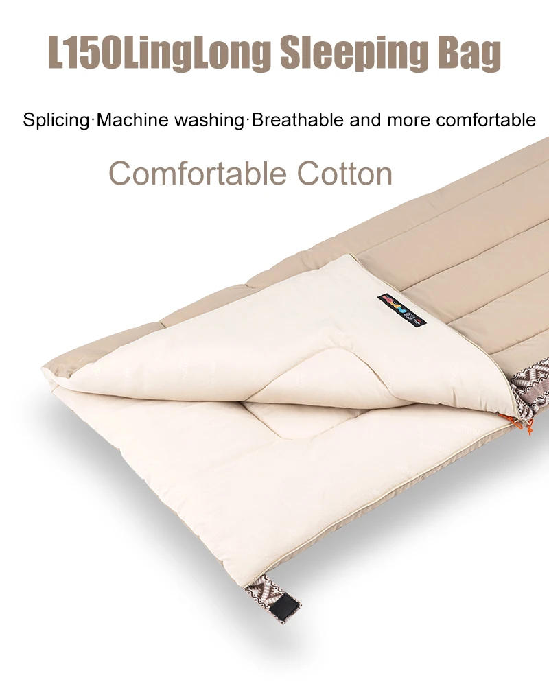 Description Picture 3 of itemNaturehike Camping Sleeping Bag Ultralight Summer Spring Fall Outdoor Cotton Sleeping Bag Spliceable Camping Gear Essentials