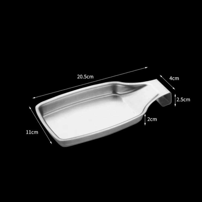 Description Picture 3 of itemDurable Stainless Steel Spoon Put Tray Cooking Tool Multifunction Spoon Rest Heavy Duty Kitchen Spoon Holder