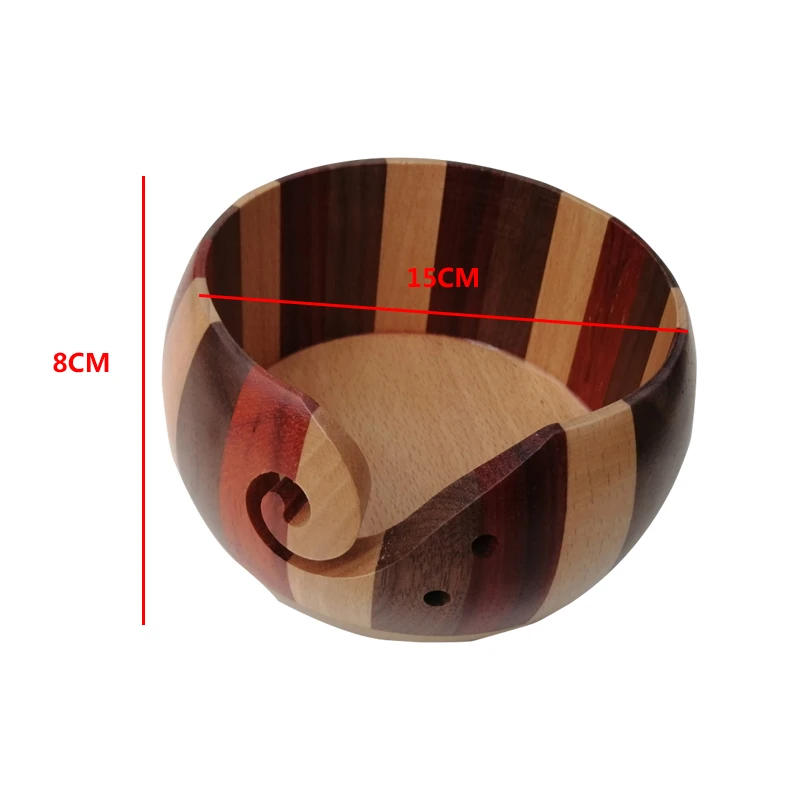 Description Picture 2 of itemWooden Yarn Bowl Crochet Organizer Storage Holder Non Slip Eco-friendly New Handmade DIY For Knitting Crochet Skeins