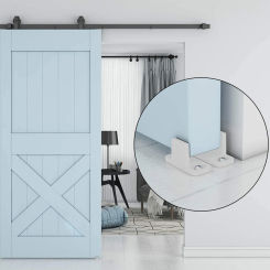 2 Pcs Plastic L Guide Floor Guide Kit Adjustable Sliding Parts Replacement For Sliding Barn Door Home Decor Accessories