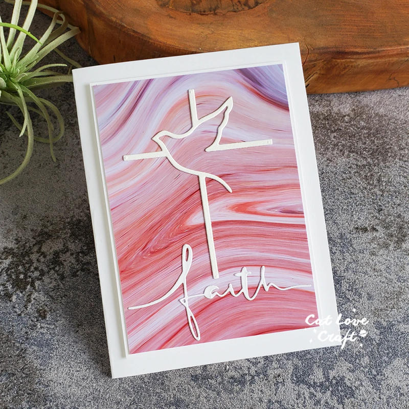 Description Picture 3 of itemCatlove Dove Cross Easter Metal Cutting Dies Scrapbooking Mold Stencil Die Cuts Card Making DIY Craft Embossing New Die For 2023